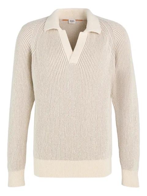 ribbed V-neck sweater by TODS