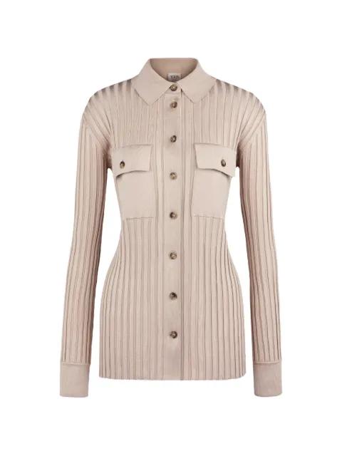 ribbed chest-pocket cardigan by TODS