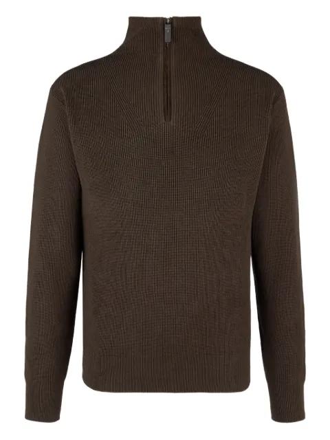 ribbed-knit quarter-zip sweater by TODS