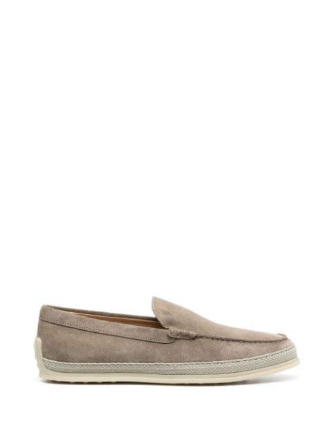 round-toe slip-on loafers by TODS