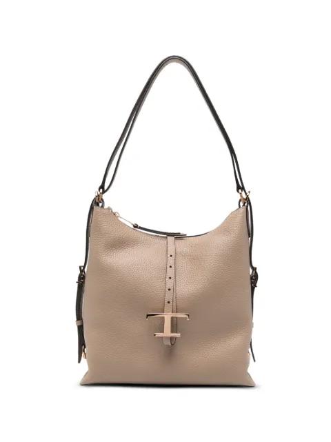 small T Timeless leather shoulder bag by TODS small T Timeless leather shoulder bag by TODS