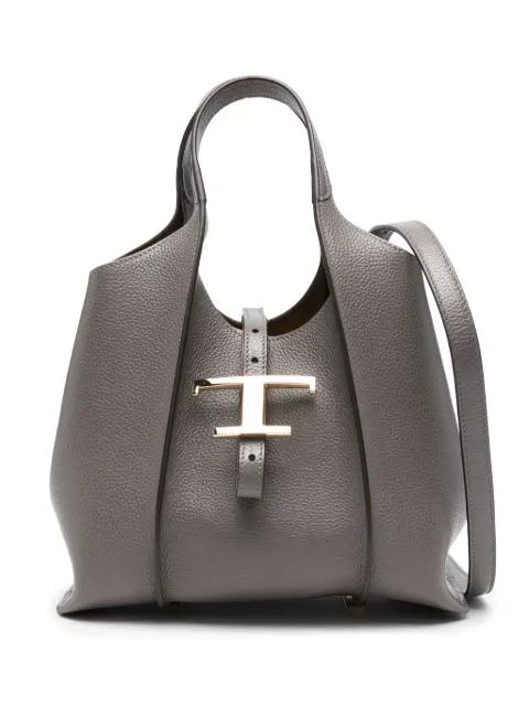 small Timeless T-buckle leather tote bag by TODS