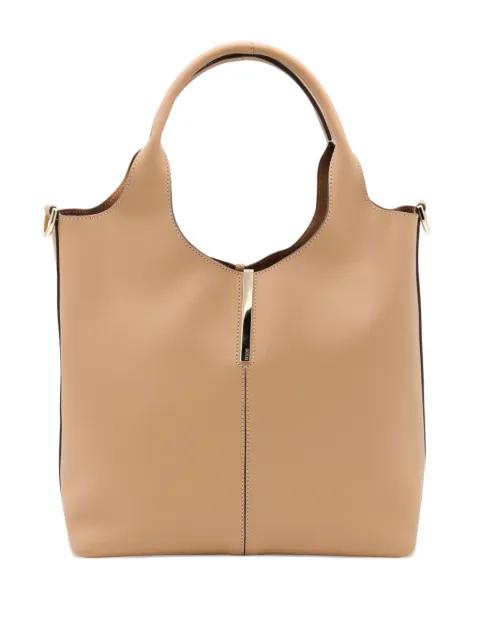 small top-handle gold-bar tote bag by TODS