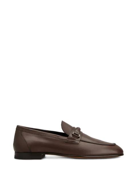 strap leather loafers by TODS