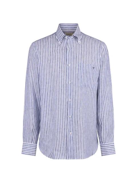 striped button-down shirt by TODS