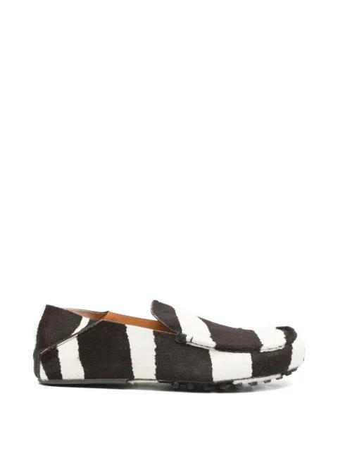 striped gommino loafers by TODS
