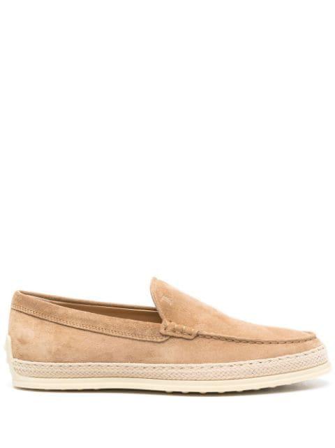 suede espadrille loafers by TODS