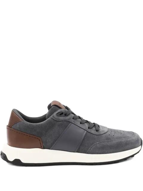 suede leather panel trainers by TODS
