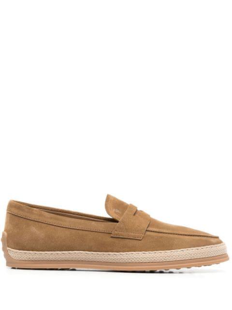 suede penny-slot loafers by TODS
