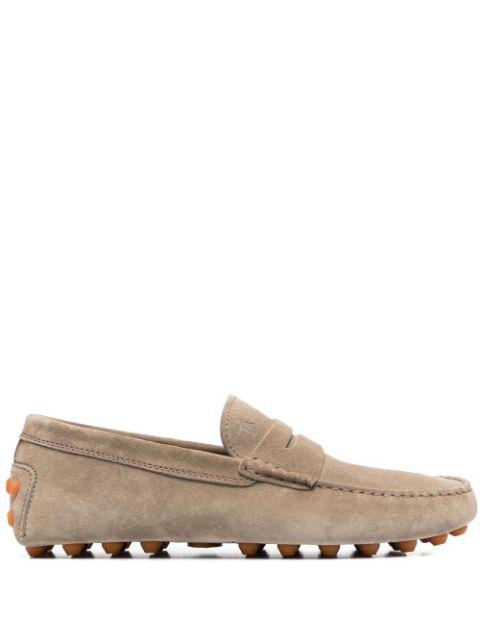 suede penny-slot loafers by TODS