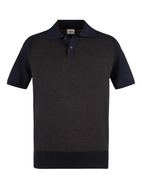 textured-knit polo shirt by TODS