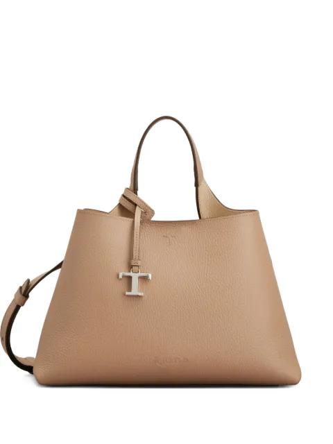 top handle charm tote bag by TODS