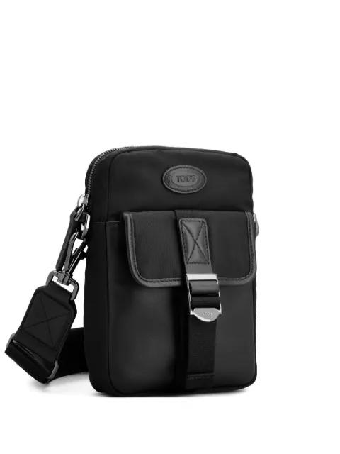 zip-fastening flap messenger bag by TODS