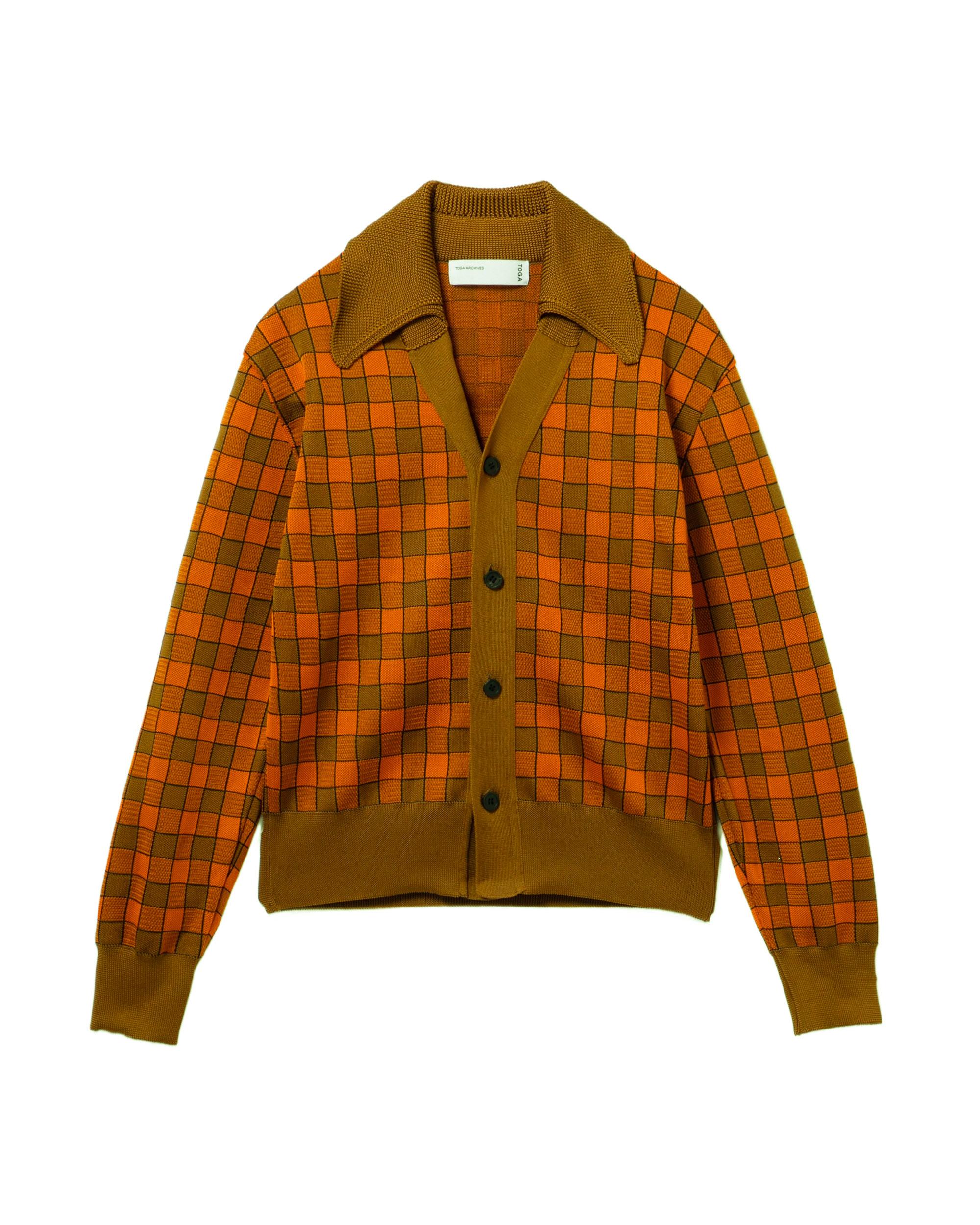 Check knit cardigan by TOGA