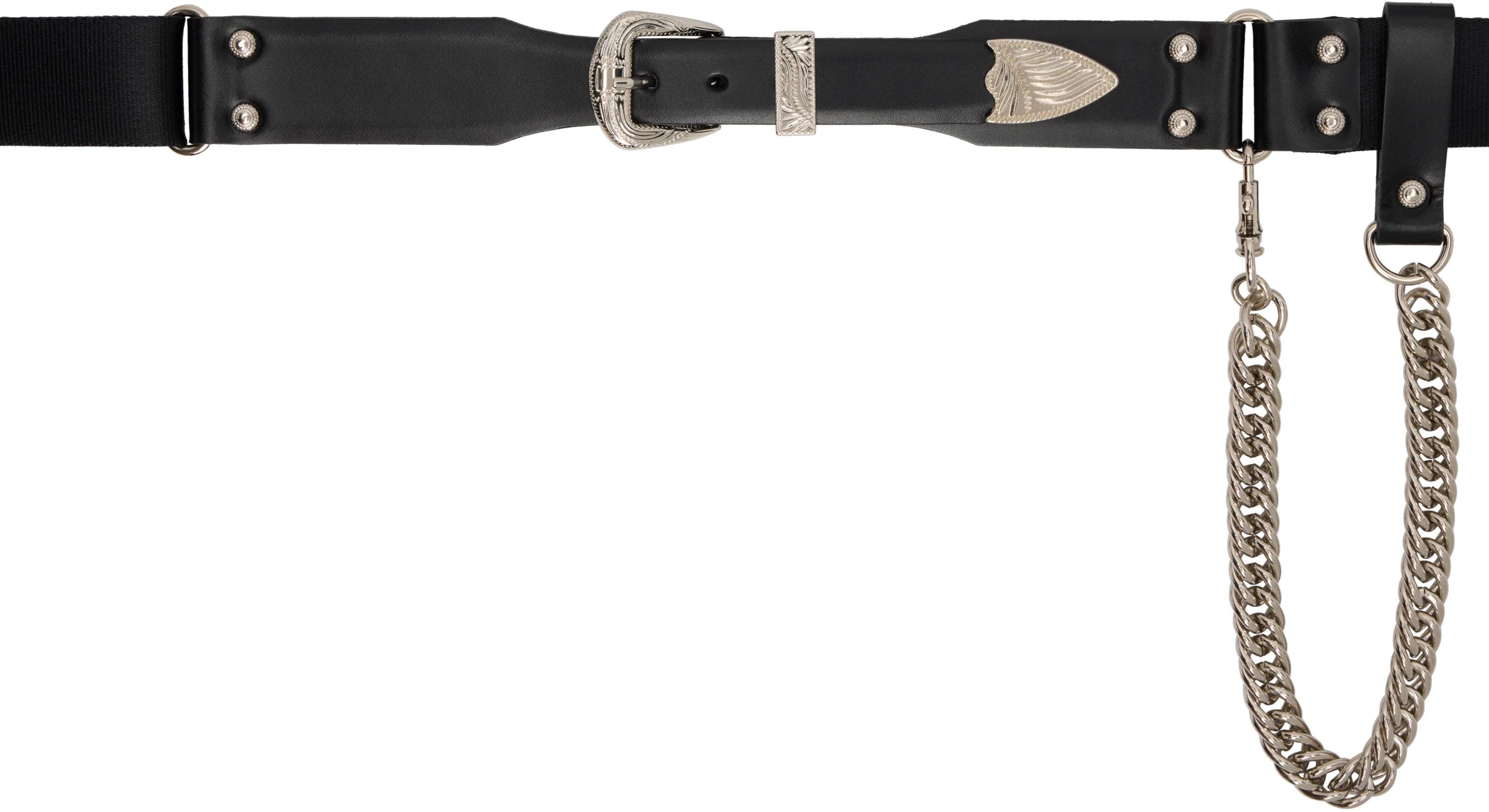 Black Nylon Buckle Belt by TOGA PULLA