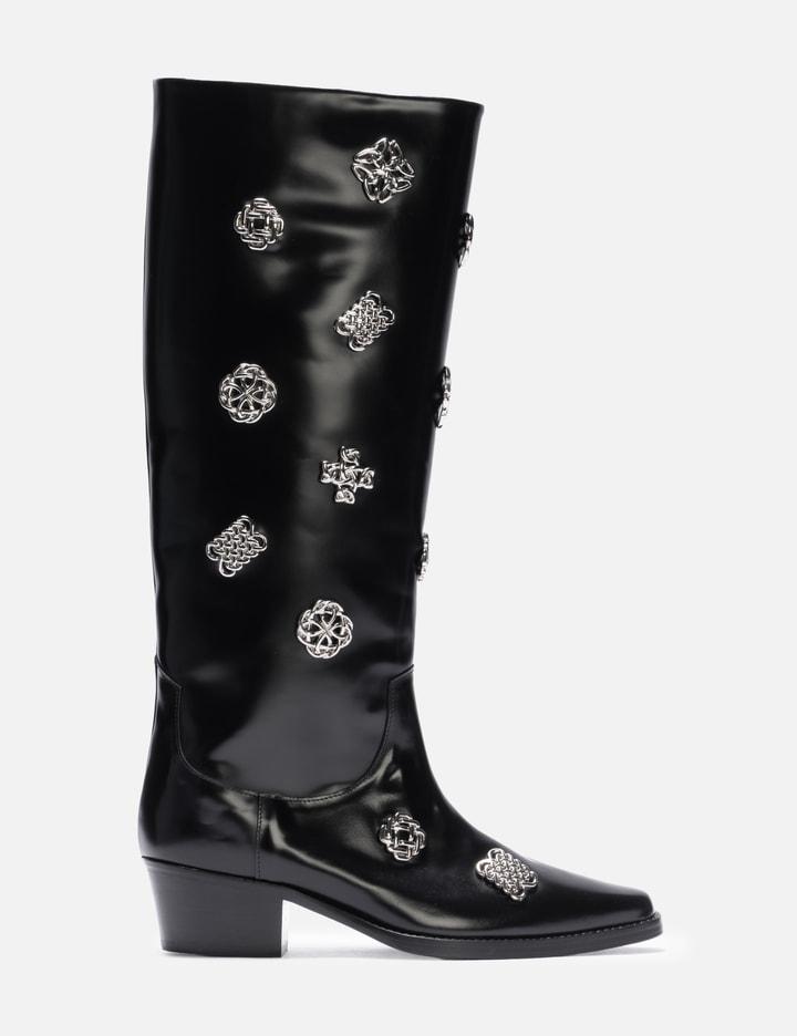 Calf-High Buffed Leather Boots by TOGA PULLA
