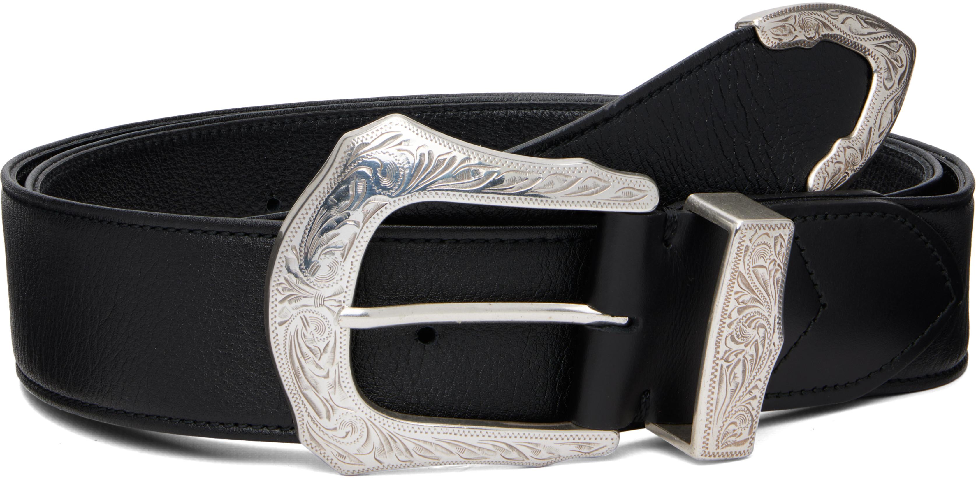 Black Buckle Wide Belt by TOGA VIRILIS
