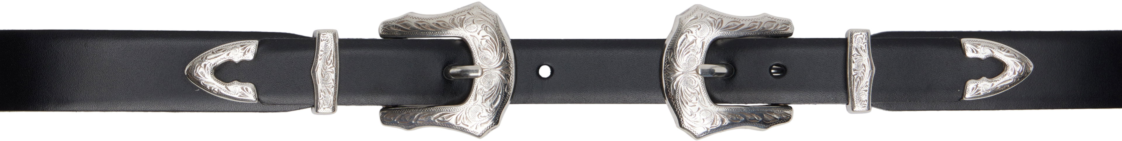 Black Double Buckle Belt by TOGA VIRILIS