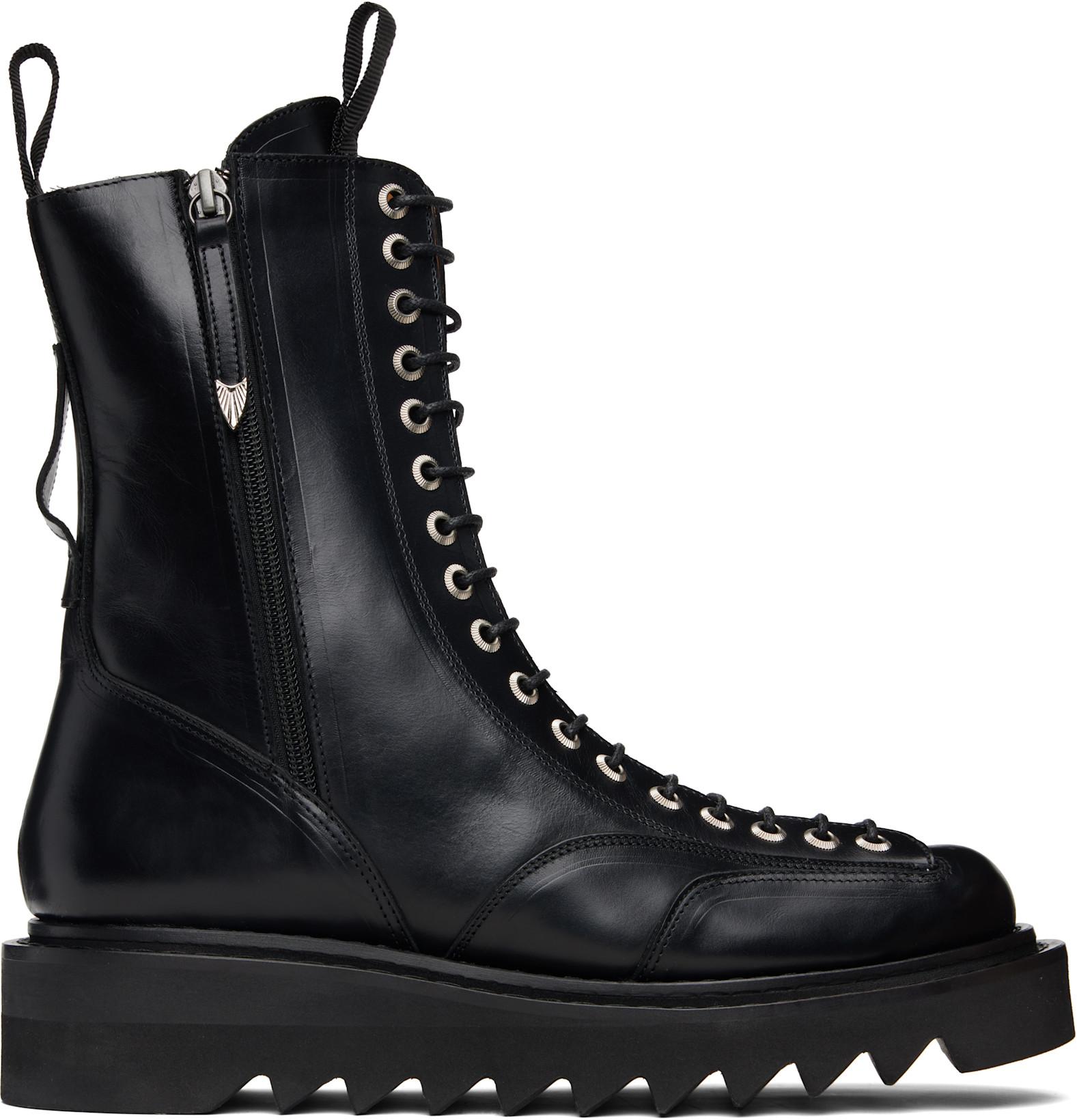 Black Leather Boots by TOGA VIRILIS