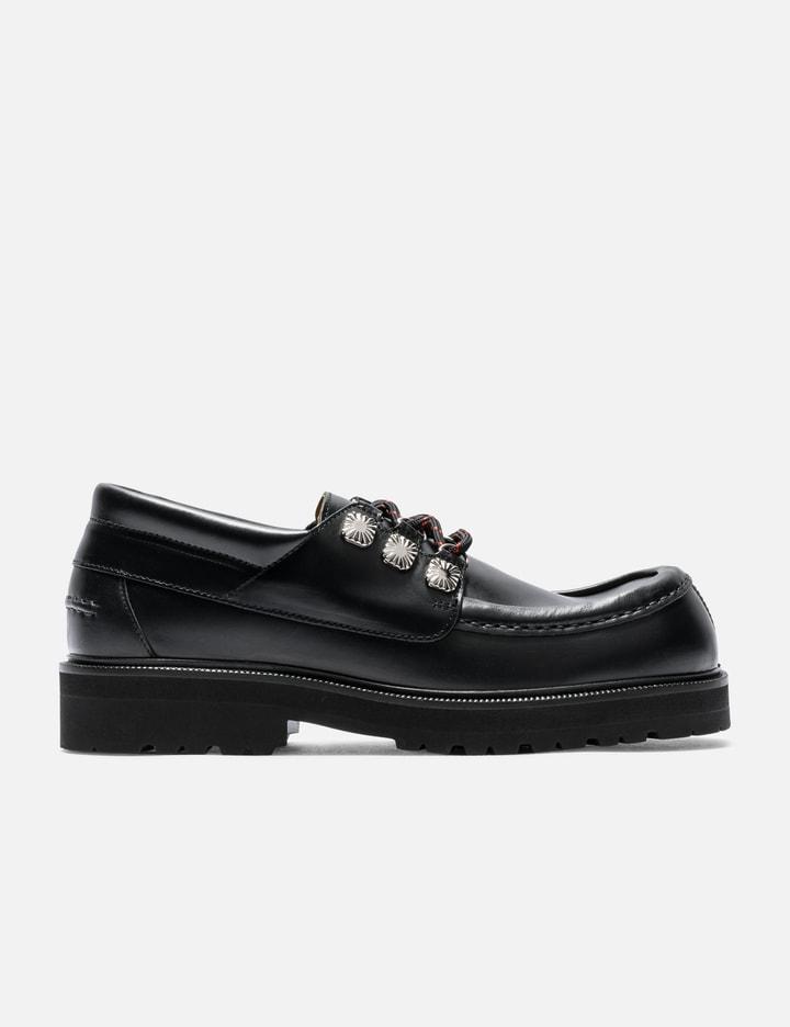 Black Leather Lace Up Shoes by TOGA VIRILIS