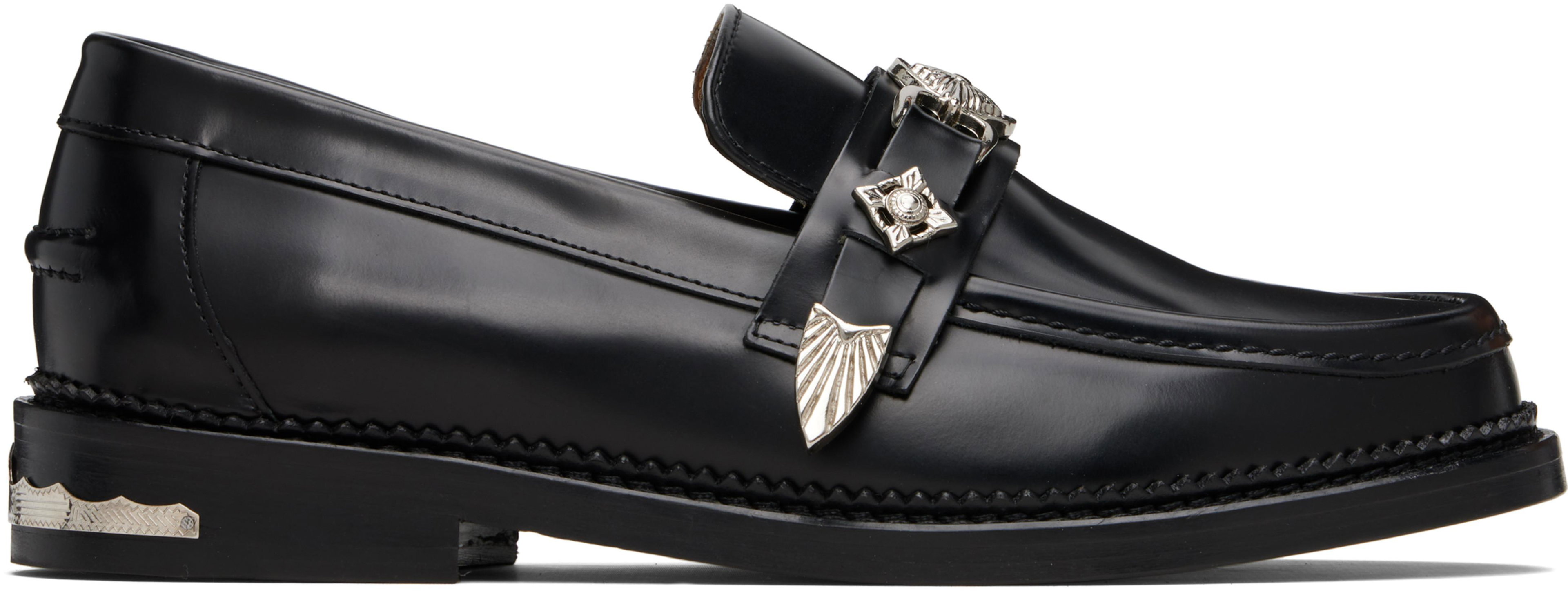 Black Metal Loafers by TOGA VIRILIS