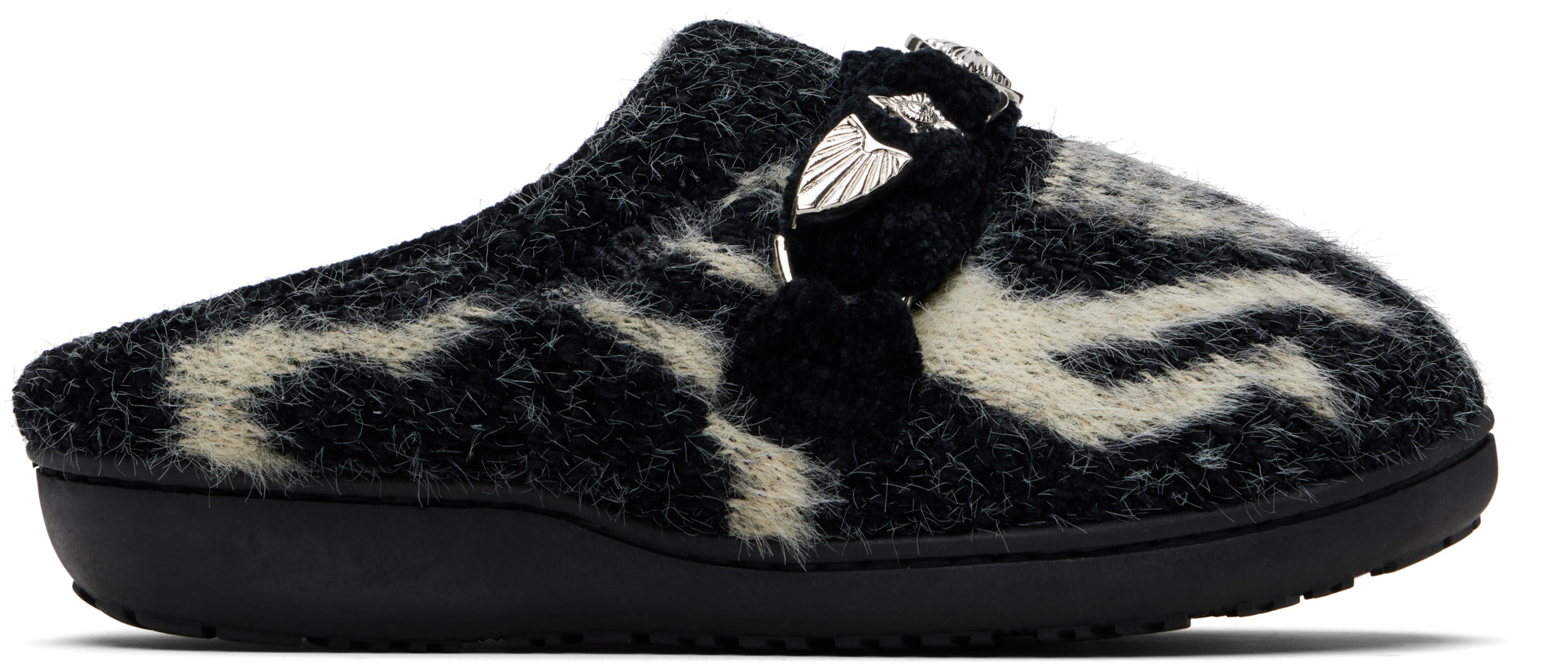 Black SUBU Edition Knit Slipper Loafers by TOGA VIRILIS