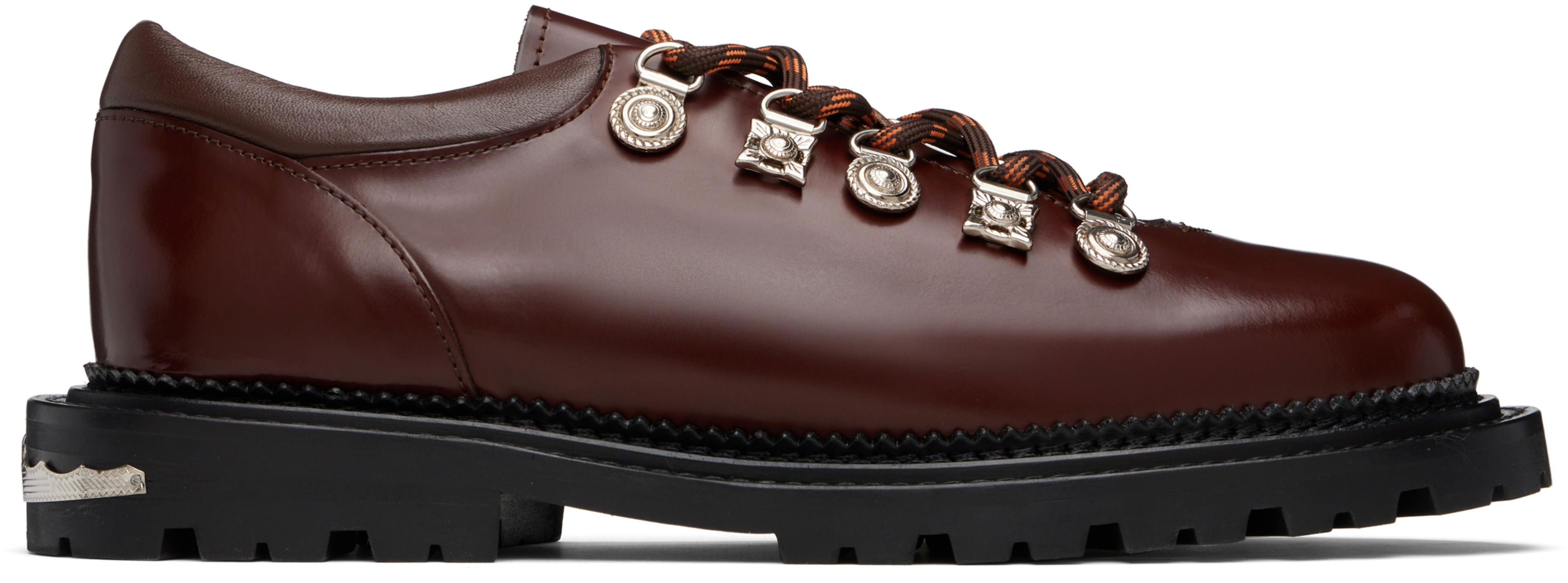 Brown Leather AJ1425 Derbys by TOGA VIRILIS