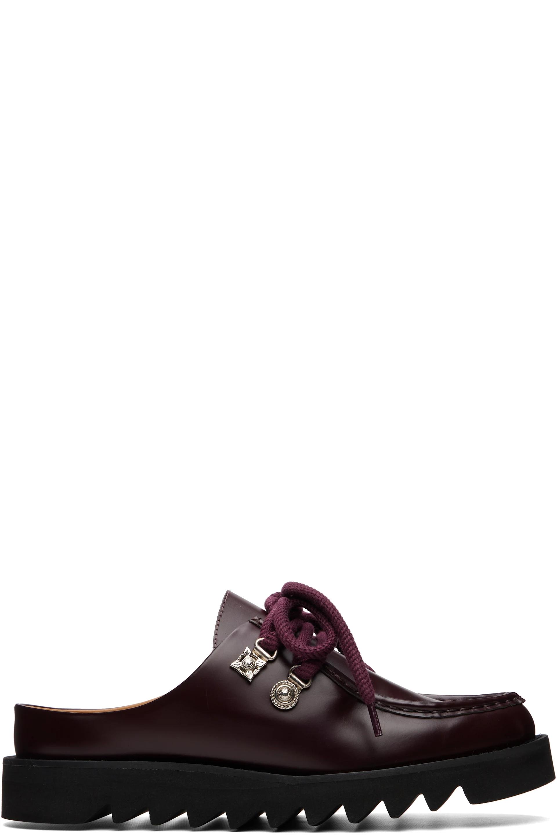 Burgundy Leather Derbys by TOGA VIRILIS