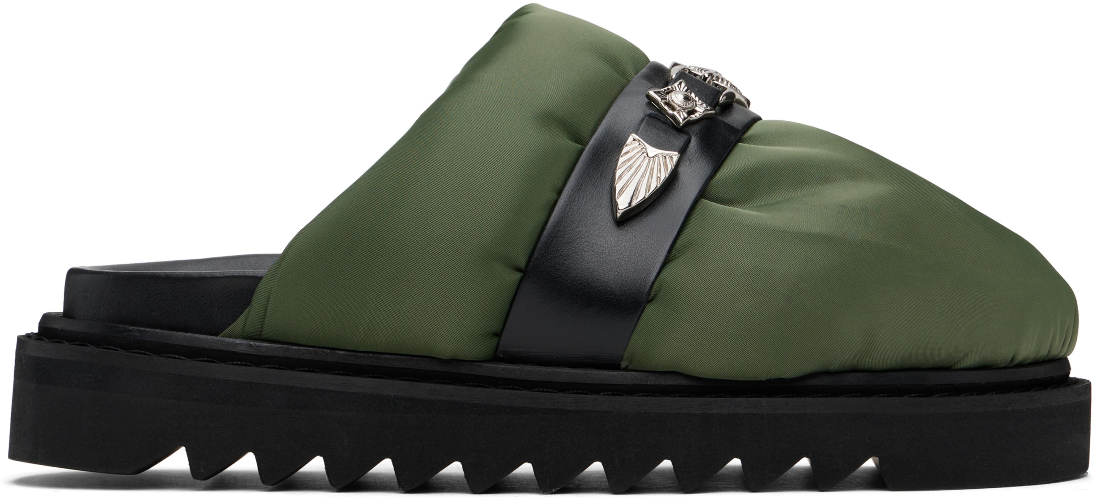 Green Nylon Slippers by TOGA VIRILIS