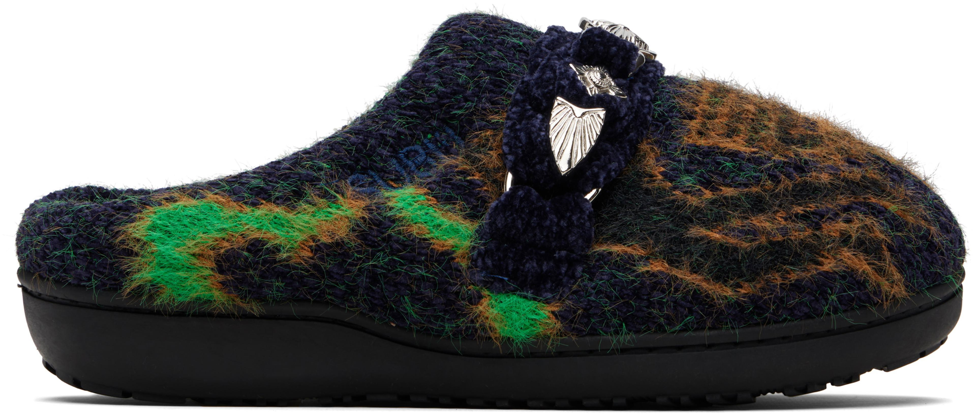 Navy SUBU Edition Knit Slipper Loafers by TOGA VIRILIS
