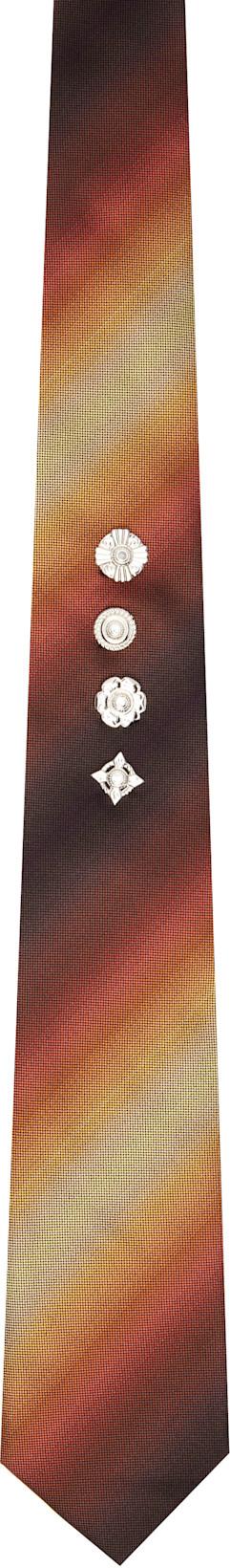 Orange Metal Concho Tie by TOGA VIRILIS
