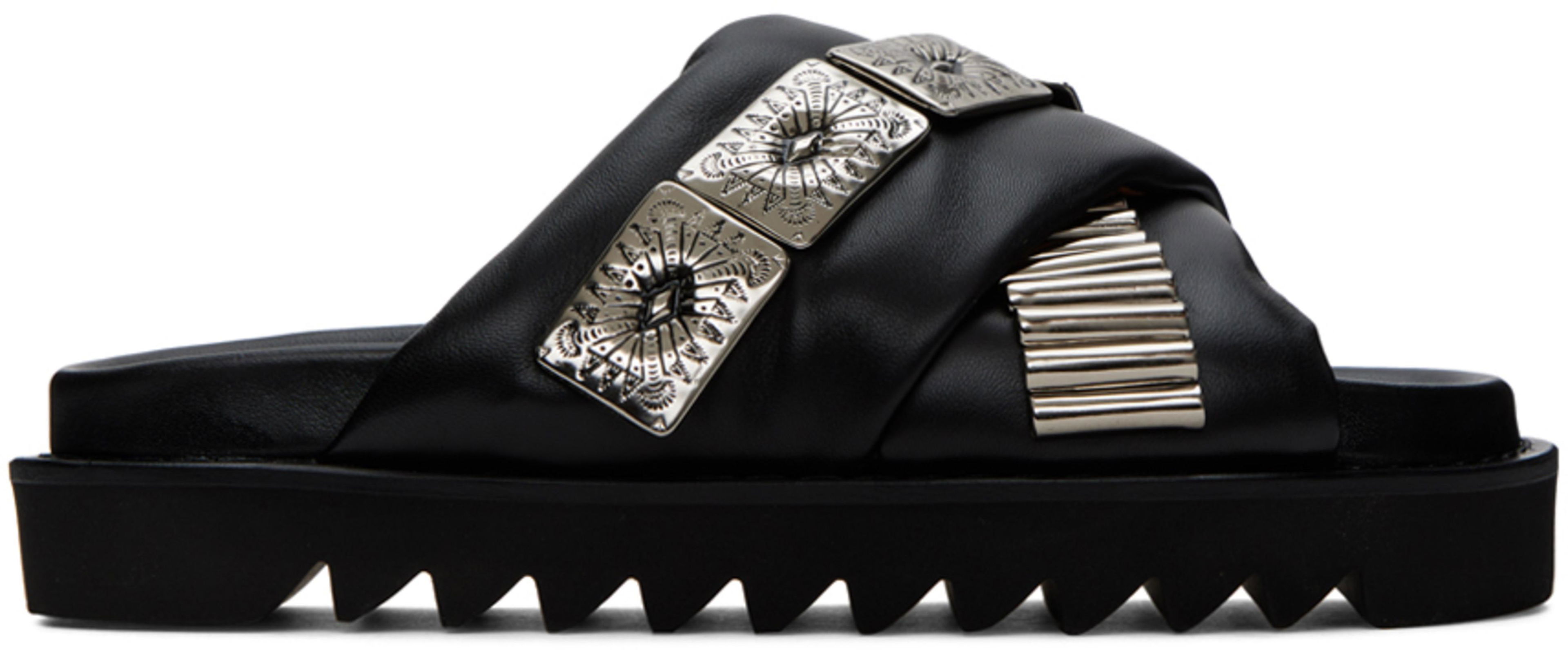 SSENSE Exclusive Black Criss-Crossing Sandals by TOGA VIRILIS