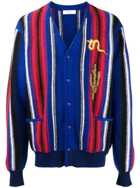 intarsia-knit V-neck cardigan by TOGA VIRILIS
