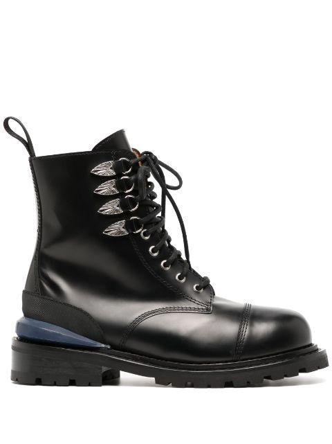 leather combat boots by TOGA VIRILIS