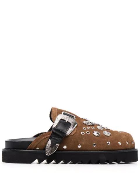 stud-embellished buckled clogs by TOGA VIRILIS