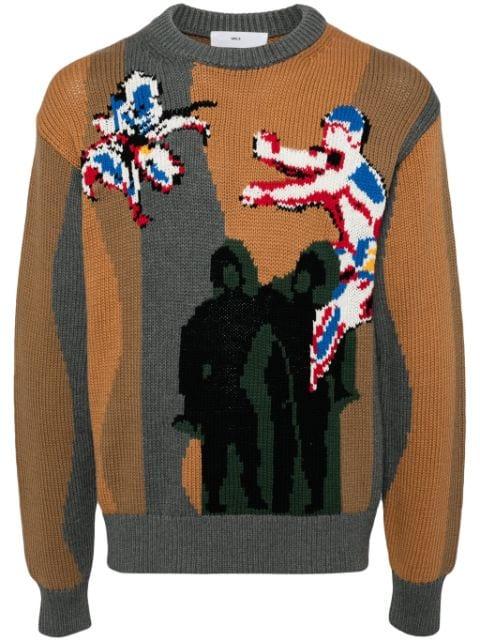 intarsia-knit jumper by TOGA