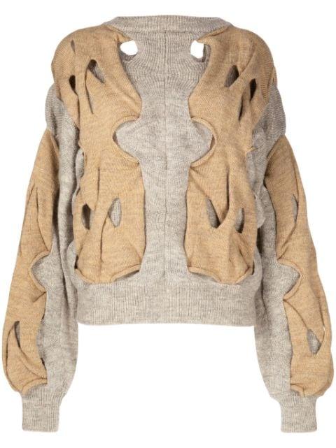 panelled cut-out jumper by TOGA
