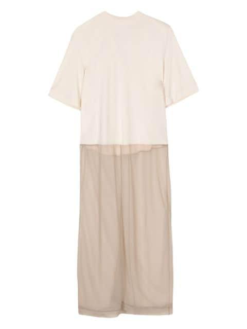 panelled short-sleeve dress by TOGA