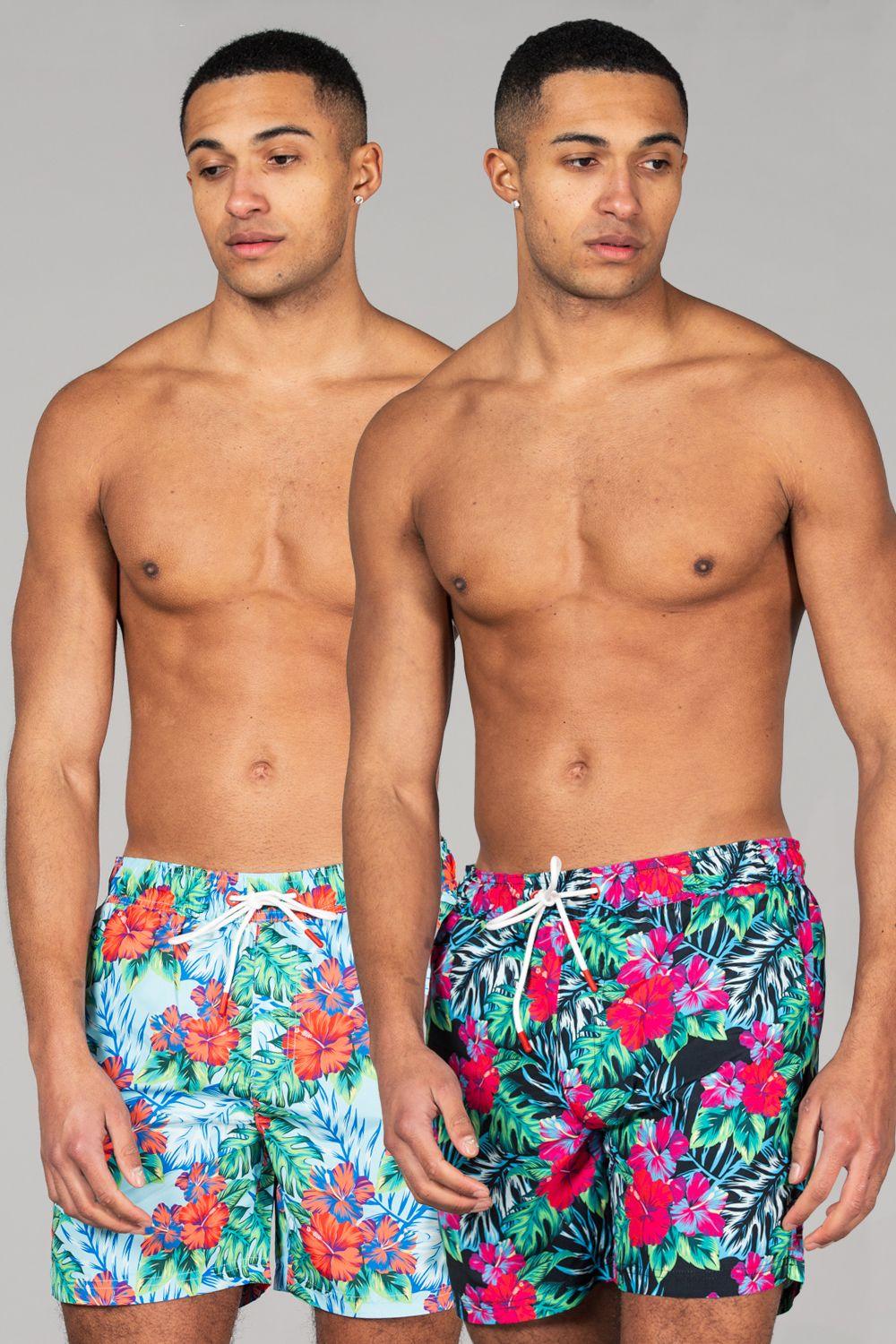 2-Pack Printed Swim Shorts by TOKYO LAUNDRY