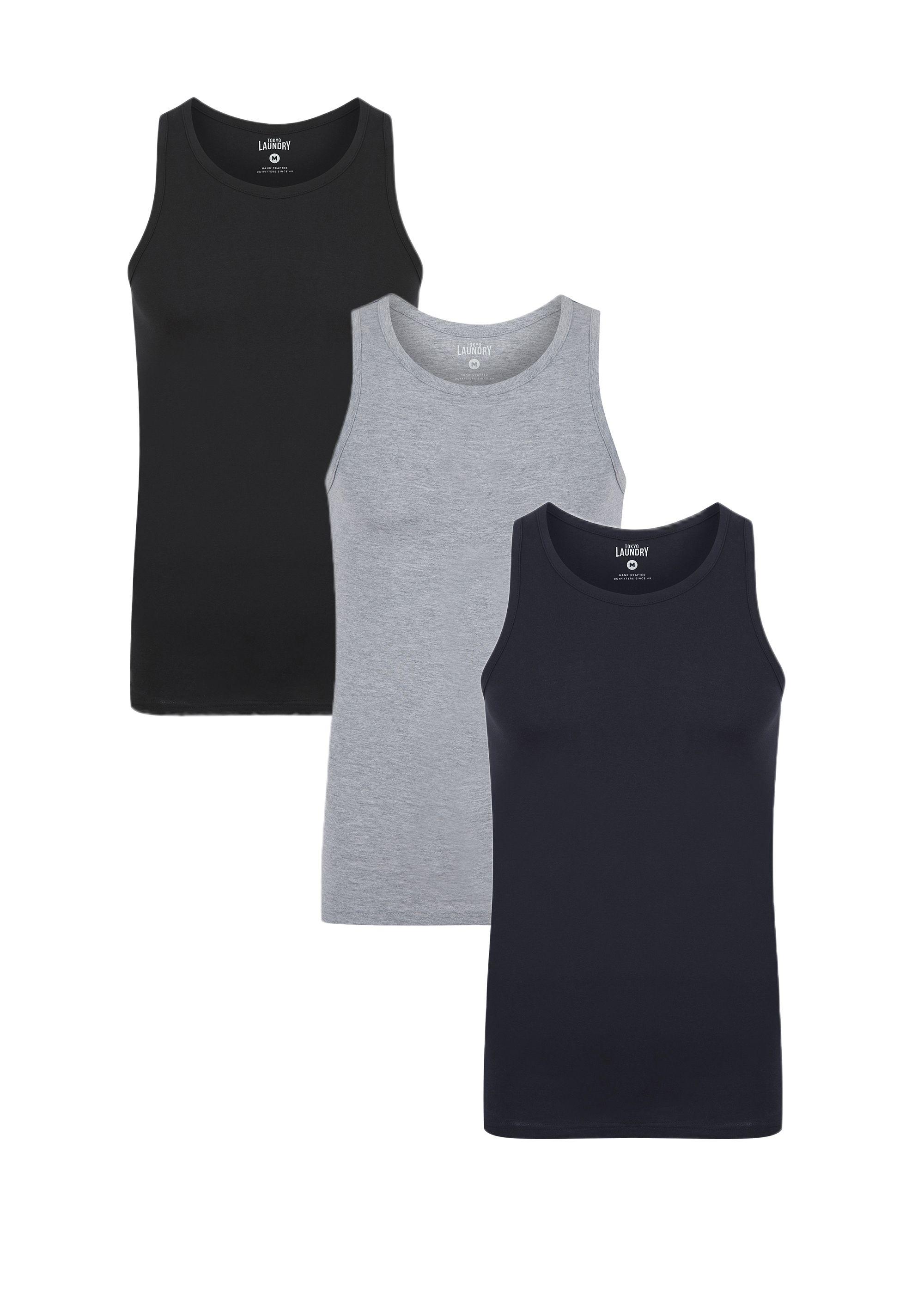3-Pack Cotton Basic Vests by TOKYO LAUNDRY