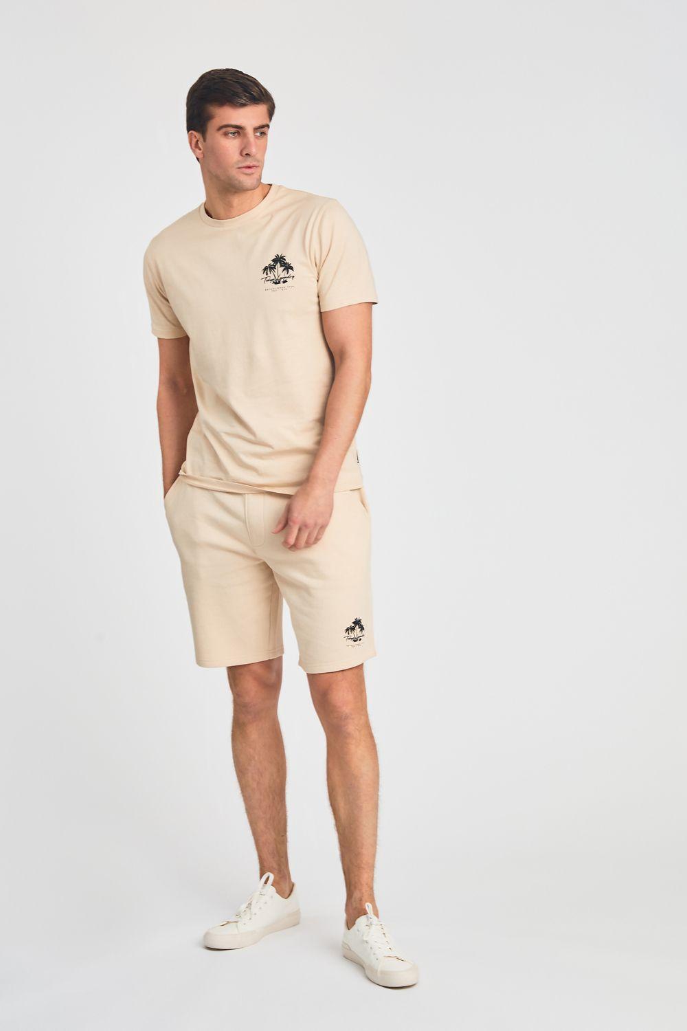 Beach Logo T-Shirt and Jogger Short Set by TOKYO LAUNDRY