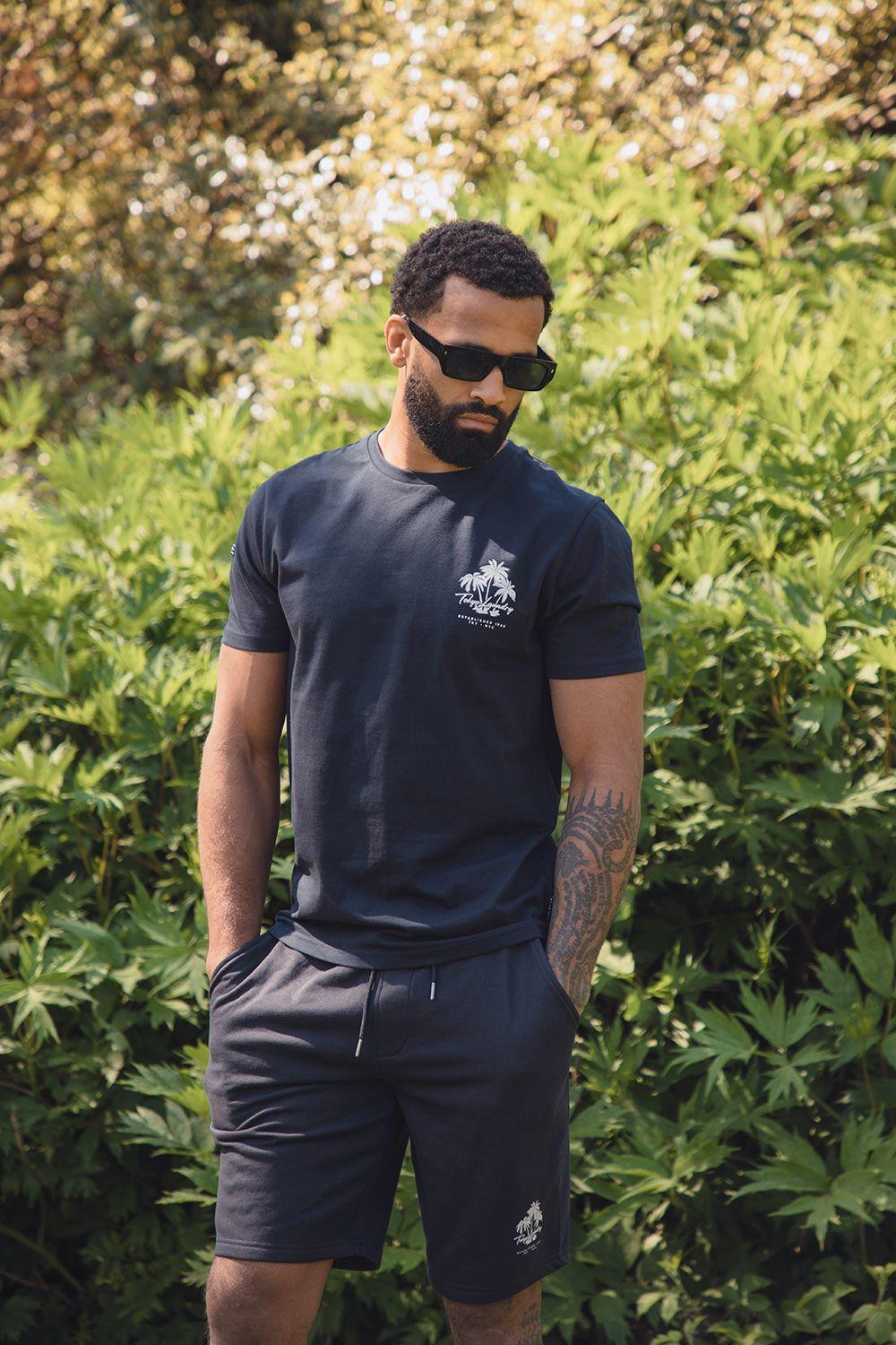 Beach Logo T-Shirt and Jogger Short Set by TOKYO LAUNDRY