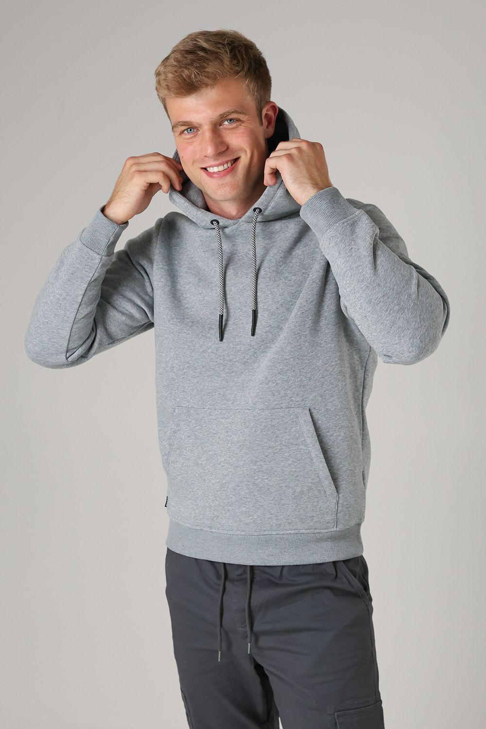 Brushed Back Fleece Drawcord Hoody by TOKYO LAUNDRY