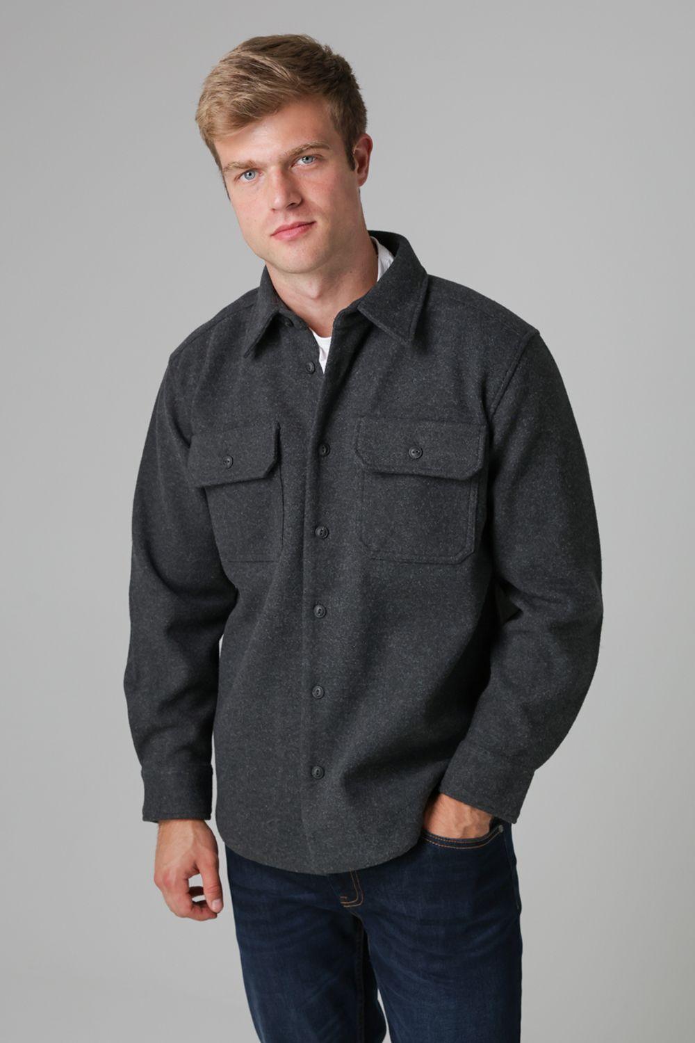 Brushed Back Fleece Long Sleeve Shirt by TOKYO LAUNDRY