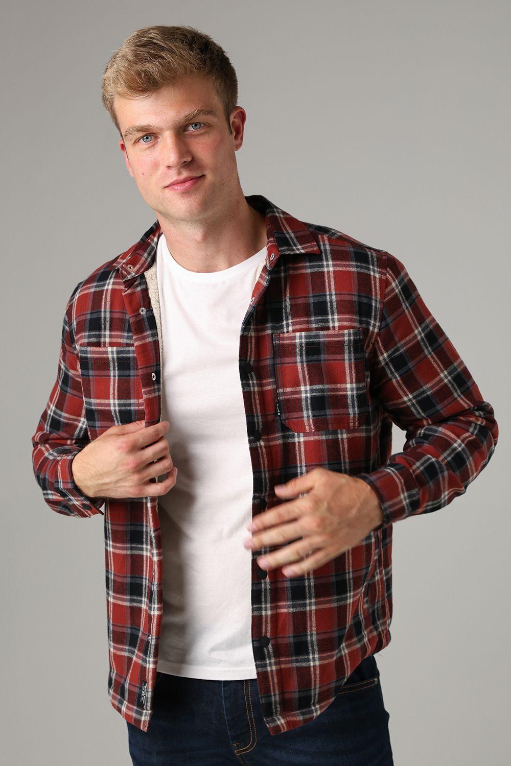 Checked Padded Shirt with Sherpa Lining by TOKYO LAUNDRY