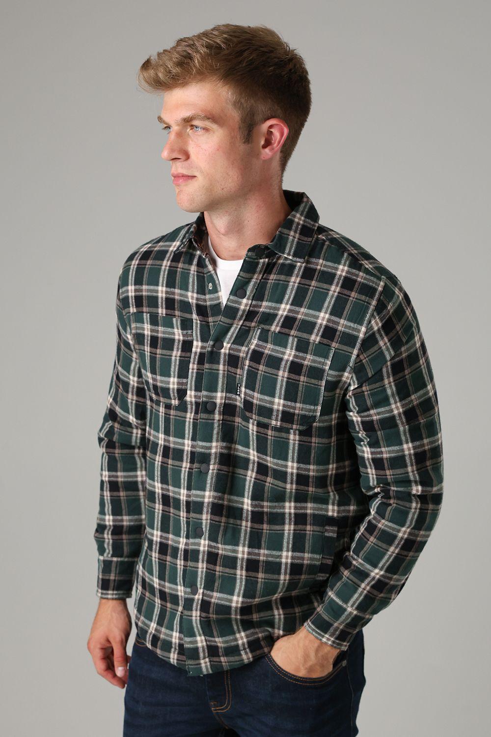 Checked Padded Shirt with Sherpa Lining by TOKYO LAUNDRY