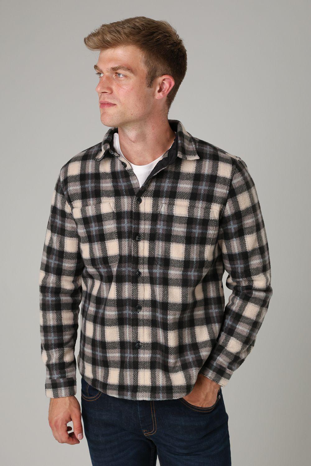 Checked Yarn-Dyed Fleece Shirt by TOKYO LAUNDRY