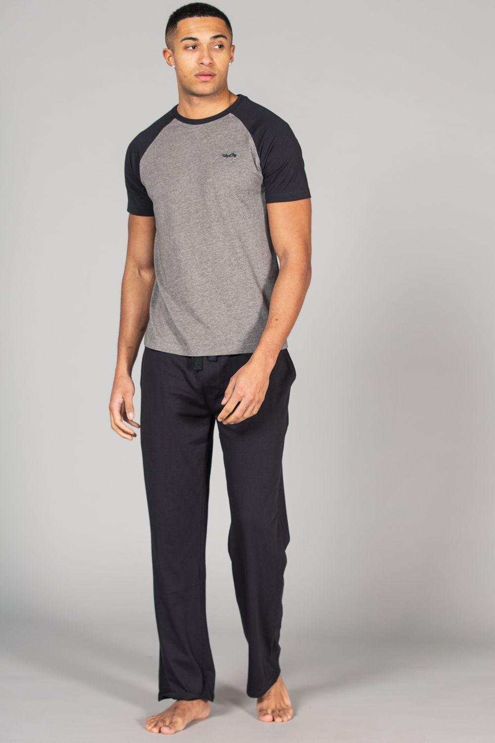 Cotton 2-Piece Short Sleeve Raglan Top and Jersey Bottoms Pyjama Set by TOKYO LAUNDRY