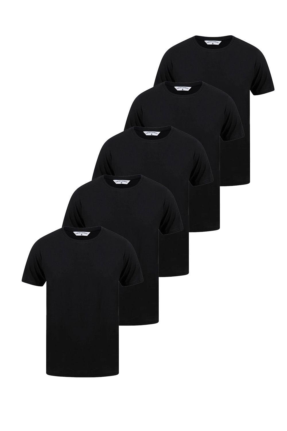 Cotton 5-Pack Short Sleeve T-Shirts by TOKYO LAUNDRY