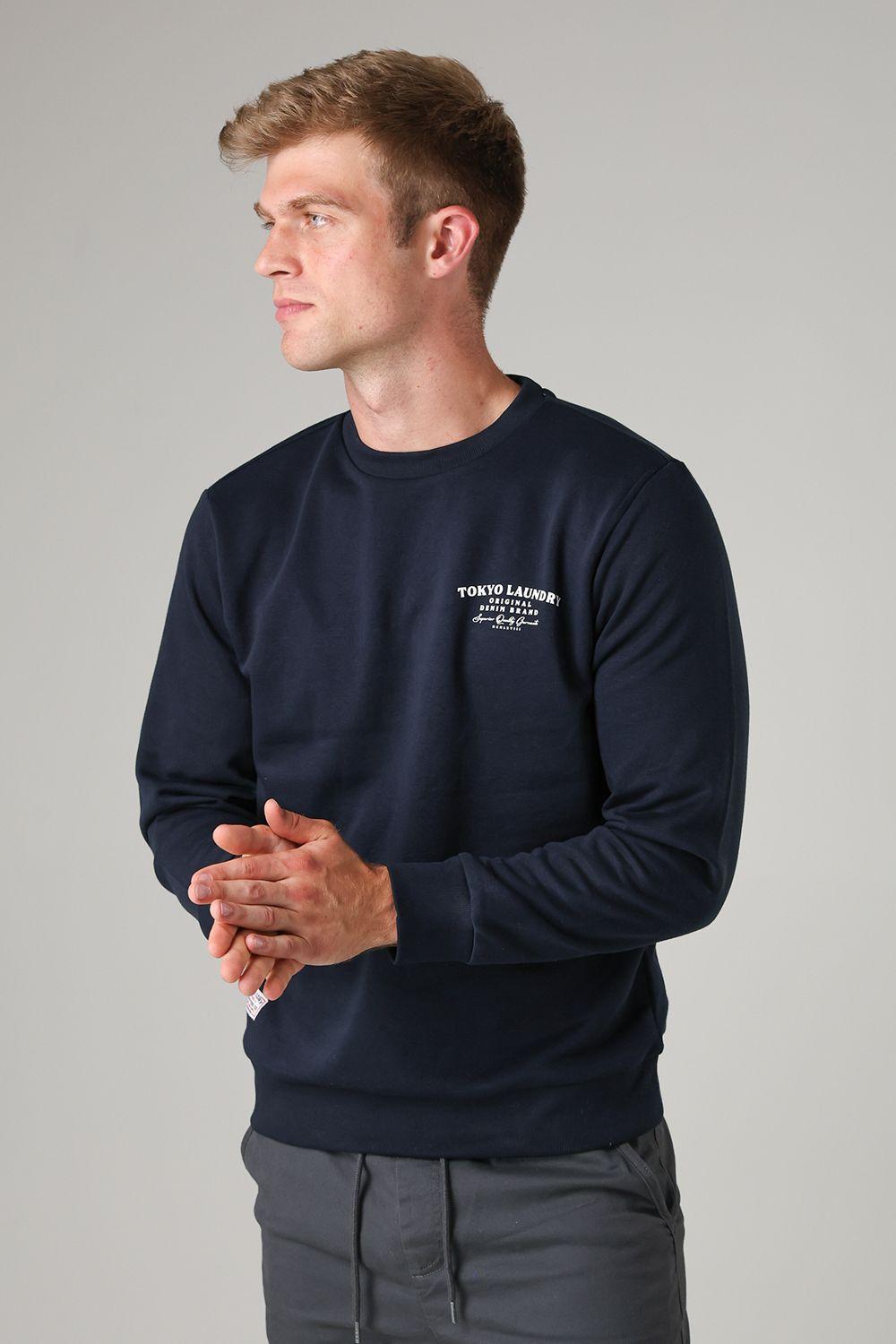Cotton Blend Crew Neck Sweatshirt by TOKYO LAUNDRY